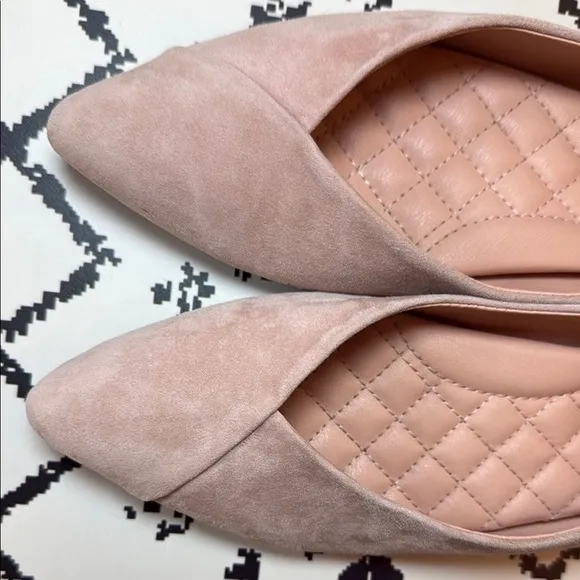 Birdies Pink Suede Flats - Women’s Pointed Toe Leather Loafers - US Size 7.5 EUC