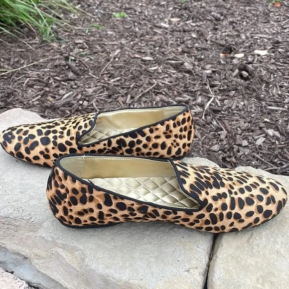 Birdies The Starling in Cheetah Ballet Flats Slippers Size 8