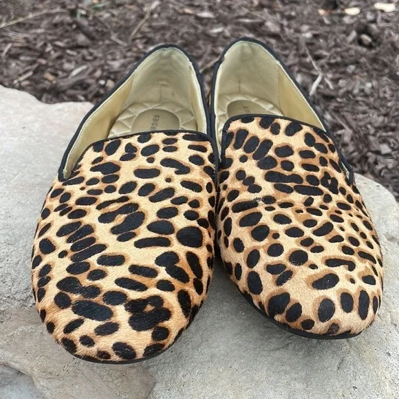 Birdies The Starling in Cheetah Ballet Flats Slippers Size 8