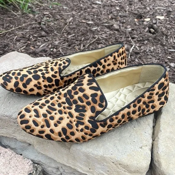 Birdies The Starling in Cheetah Ballet Flats Slippers Size 8