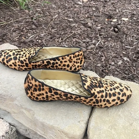 Birdies The Starling in Cheetah Ballet Flats Slippers Size 8