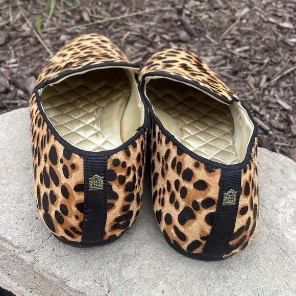Birdies The Starling in Cheetah Ballet Flats Slippers Size 8