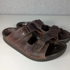 Birkenstock‎ Arizona Sandals Flat Slide Brown Leather Open Toe Sz EU40 L9/7M Men