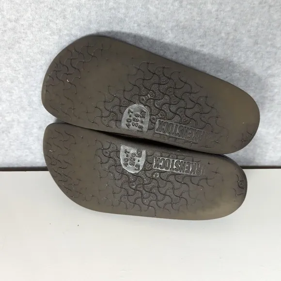 Birkenstock‎ Arizona Sandals Flat Slide Brown Leather Open Toe Sz EU40 L9/7M Men