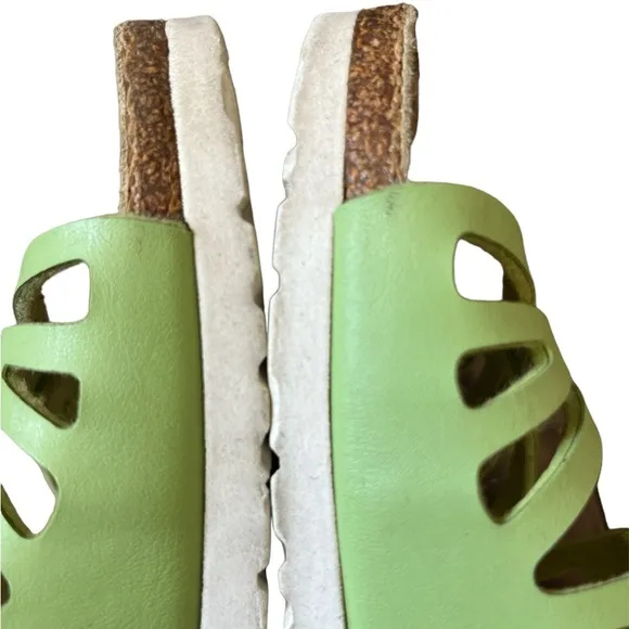 Birkenstock light green strappy sandals size 37