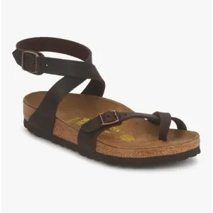 Birkenstock Women's Yara Habana Oiled Leather Flat Sandals Size 8 NWOT