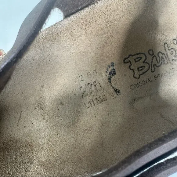 Birki’s Birkenstock Brown Leather Strappy Buckle Sandals Size 42 US 11