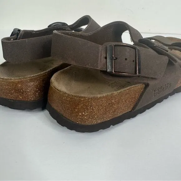 Birki’s Birkenstock Brown Leather Strappy Buckle Sandals Size 42 US 11