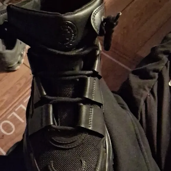 Black Chunky Platform Sneakers with Rugged Design