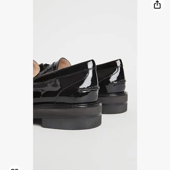 Black leather loafers