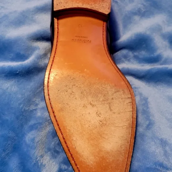 Black Leather MAGNANNI Double Monk Strap Shoes WORN ONCE W BOX&amp;BAG!!MINTY!!