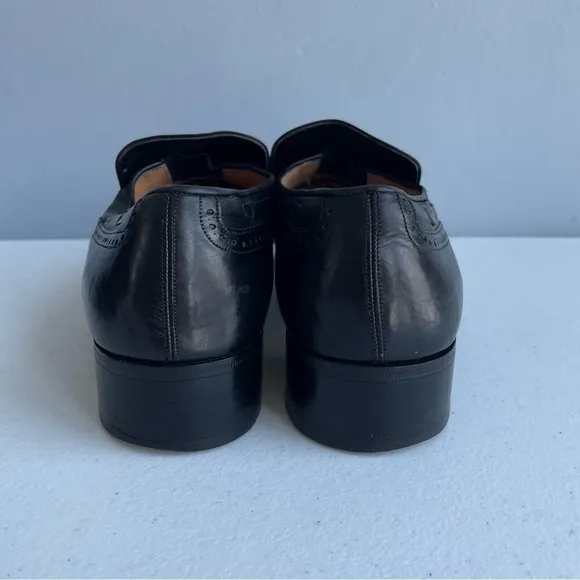 Black Leather Tassel Loafers