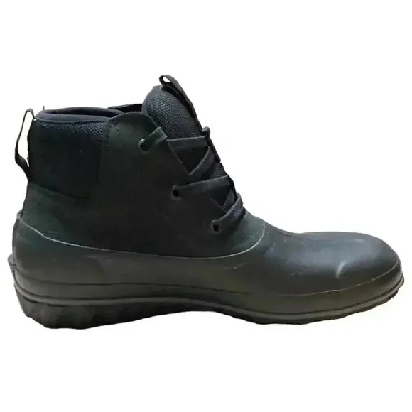 Bogs Mens 12 Casual Nubuck Leather Waterproof Lace Up Ankle Snow Boots Black NEW
