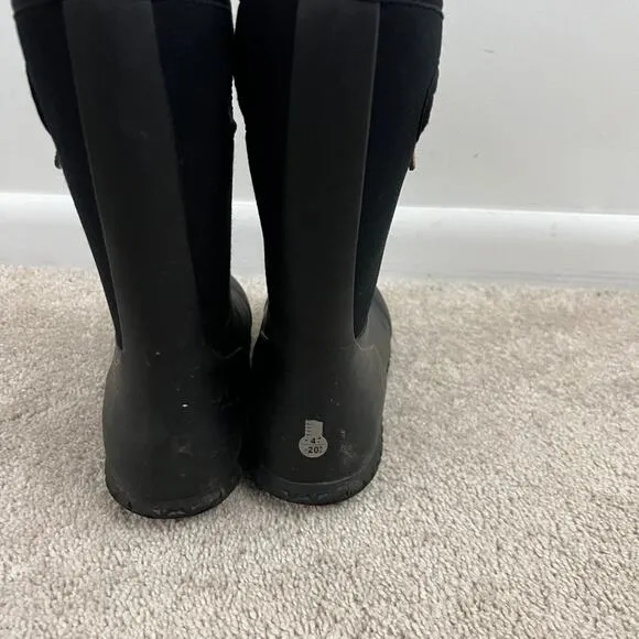 Bogs York Solid Insulated Rain Boots Black Youth Size 2