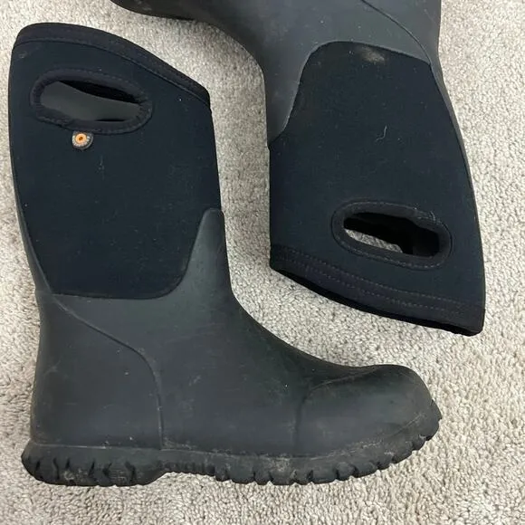 Bogs York Solid Insulated Rain Boots Black Youth Size 2