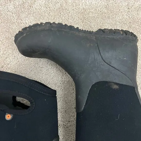 Bogs York Solid Insulated Rain Boots Black Youth Size 2