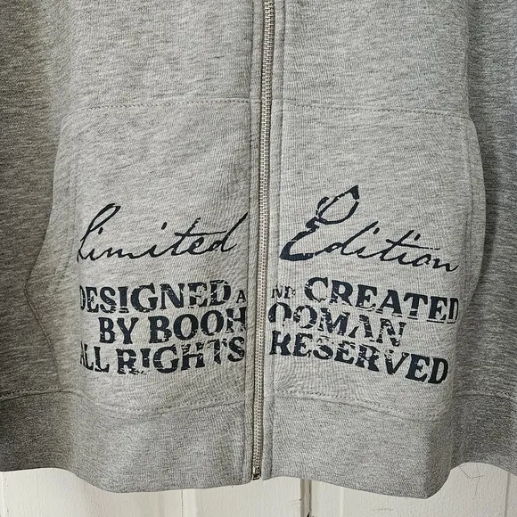 boohooMAN Men's Oversized Hoodie and Baggy Wide-Leg Sweat Pants Set Size Large