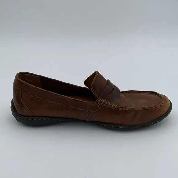 Born brown leather slip on loafers excellent used condition men’s size 9.5