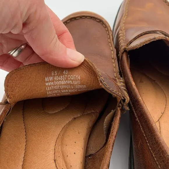 Born brown leather slip on loafers excellent used condition men’s size 9.5
