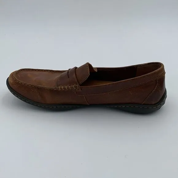 Born brown leather slip on loafers excellent used condition men’s size 9.5