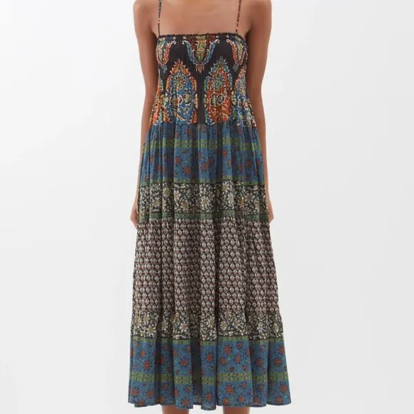 BOTEH Rhea Tiered Midi Dress