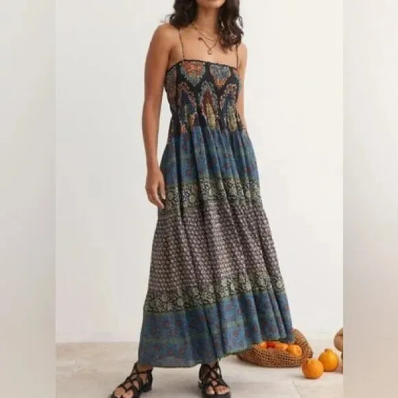 BOTEH Rhea Tiered Midi Dress