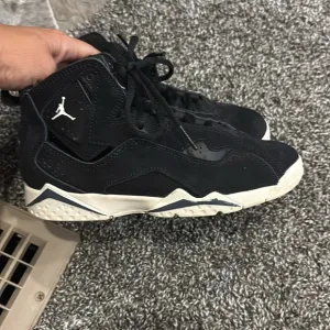 Boys Air Jordan Black and White High-Top Sneakers