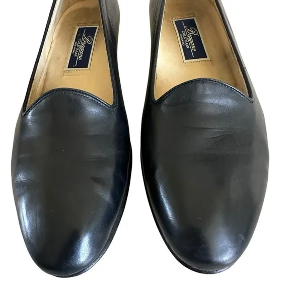 BRAGANO BY COLE HAAN ITALIAN BLACK LEATHER LOAFERS SIZE 9.5