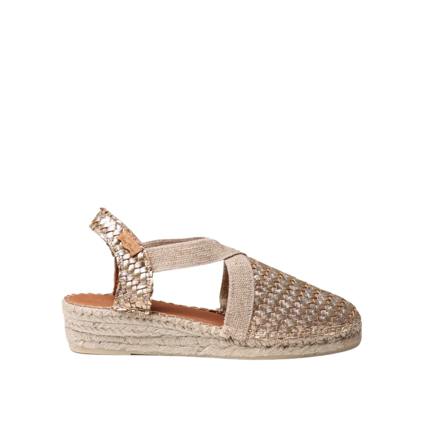 Braided Leather Closed Toe Wedge Espadrille for Women - Siracusa
