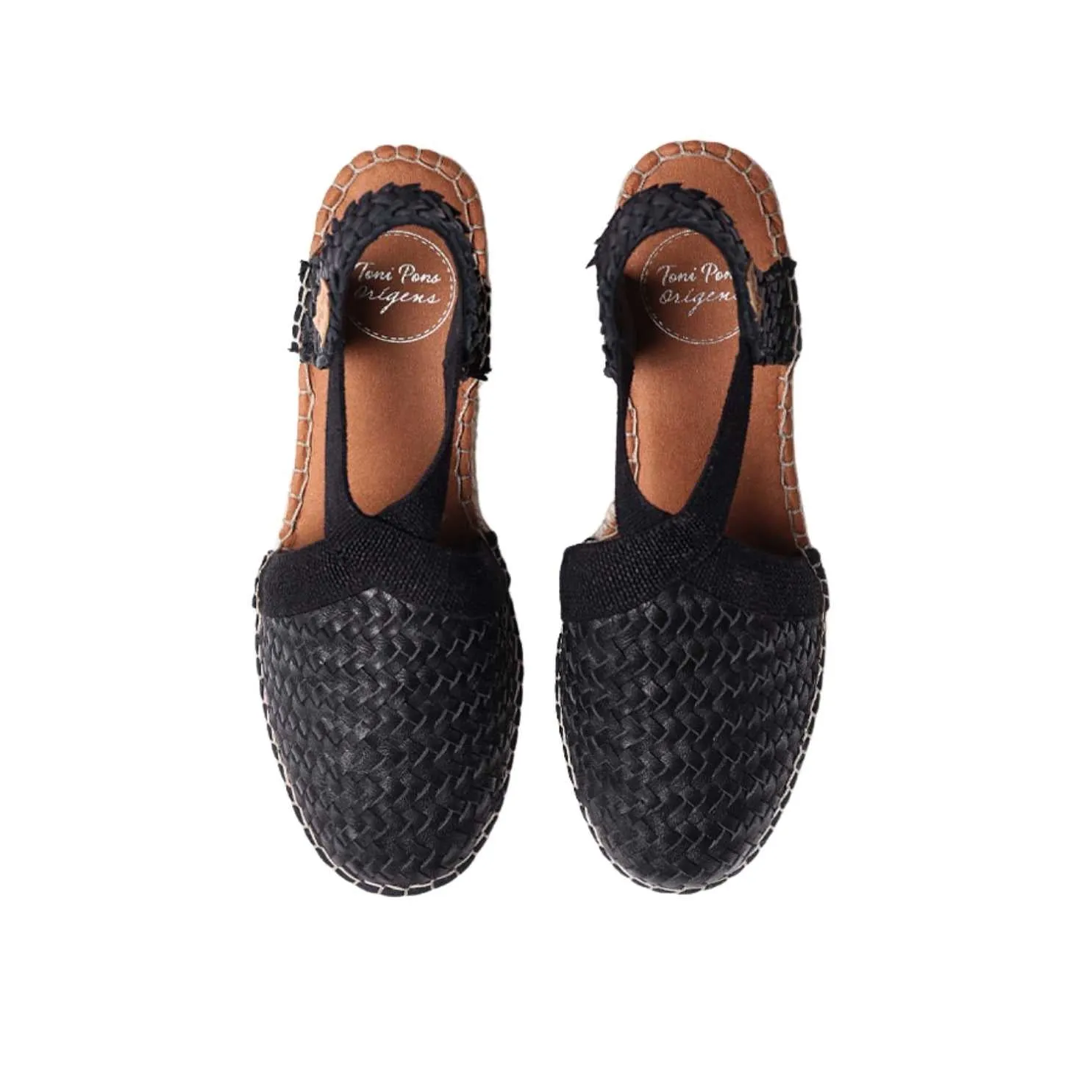 Braided Leather Closed Toe Wedge Espadrille for Women - Siracusa
