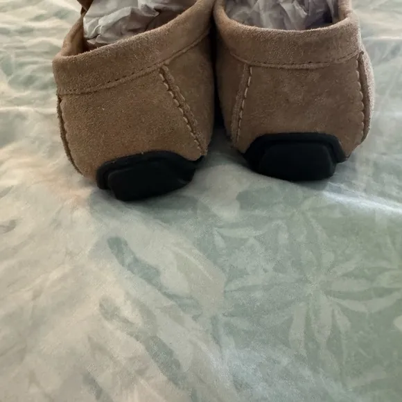 Brand new Alfani Tan Suede Loafers with Horse-Bit Ornament