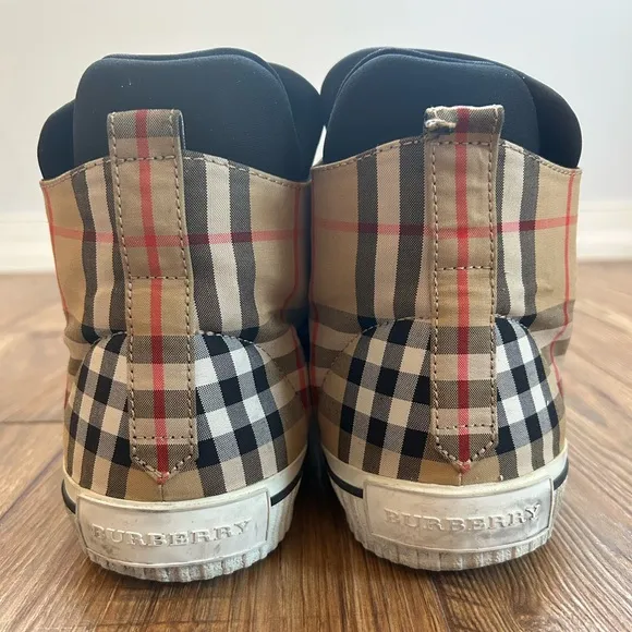 BURBERRY Kilbourne Vintage Check High Top Sneakers in Men's Size 11, 45