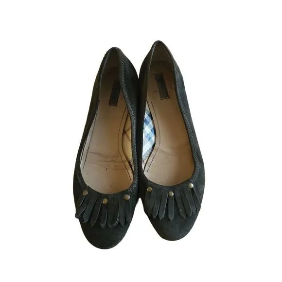 Burberry womens Sz 39 usa 9 green olive ballet flats