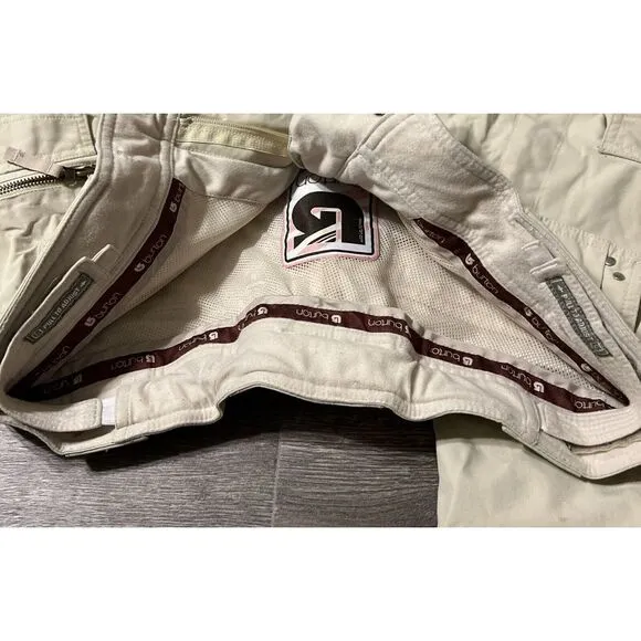 Burton Women's Stretch Insulated Waterproof Cargo Pocket Beige Snow Pant Medium