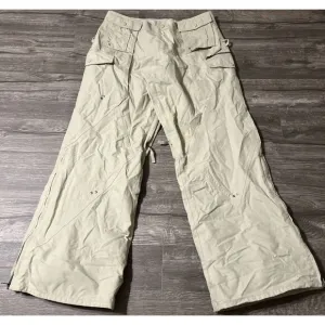 Burton Women's Stretch Insulated Waterproof Cargo Pocket Beige Snow Pant Medium