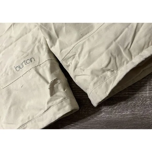 Burton Women's Stretch Insulated Waterproof Cargo Pocket Beige Snow Pant Medium