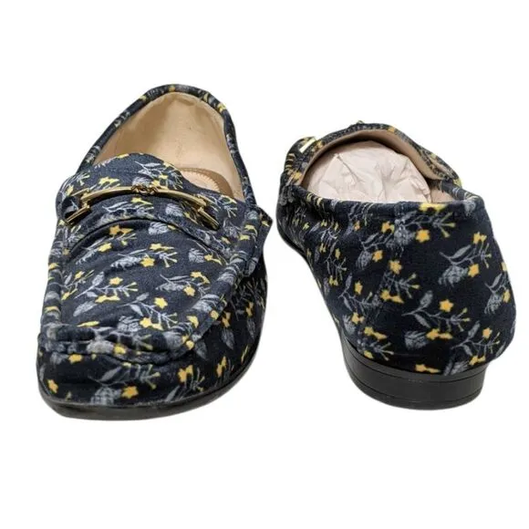 CABI Carnaby Floral Velvet Horsebit Loafers 10