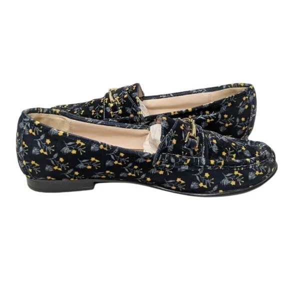 CABI Carnaby Floral Velvet Horsebit Loafers 10