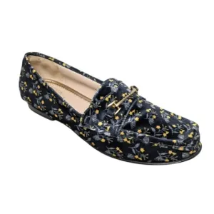 CABI Carnaby Floral Velvet Horsebit Loafers 10