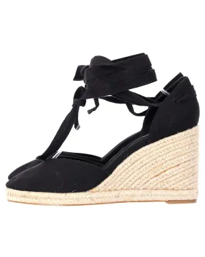Canvas Wedge Espadrilles LaceUp