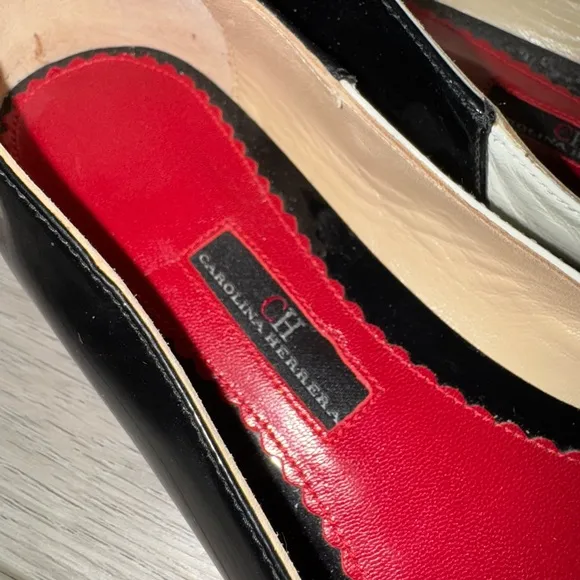 Carolina Herrera b&amp;w ballet flats, sz 8.5
