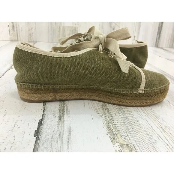 Castaner Womens Sz 39 US 8 Lace Up Sneaker Espadrilles Tennis Shoes