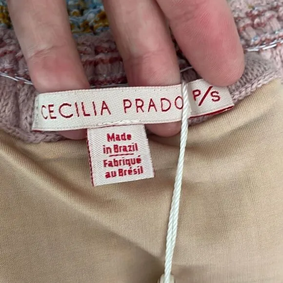 Cecilia Prado $198 New Knitted Tiered Hem Smocked Waist Mini Skirt S