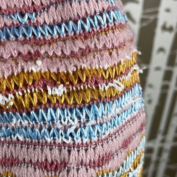 Cecilia Prado $198 New Knitted Tiered Hem Smocked Waist Mini Skirt S