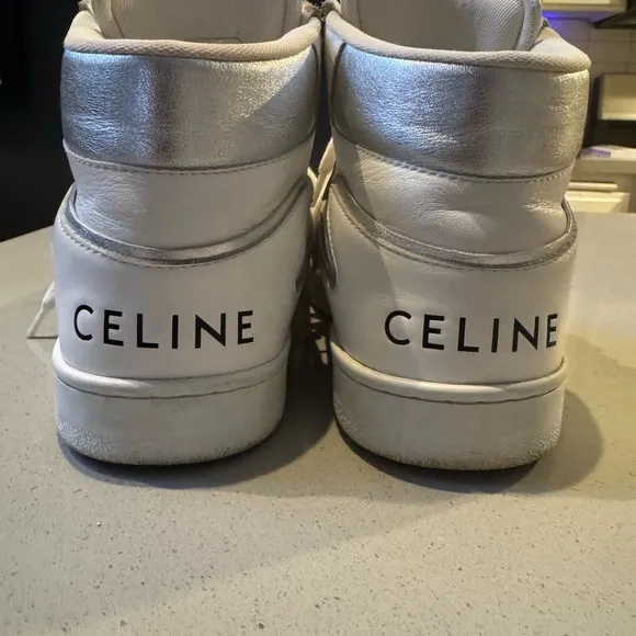 Celine White High-Top Sneakers
