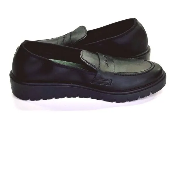 Childrenchic School Treated Leather Loafers Size 37 in  Black Classic