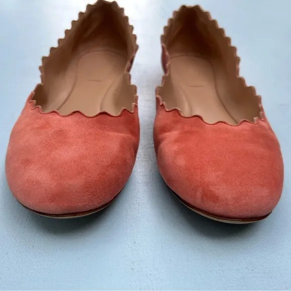Chloe Lauren Scalloped Ballet Flats