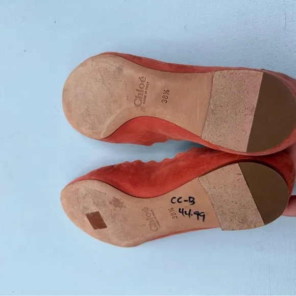 Chloe Lauren Scalloped Ballet Flats