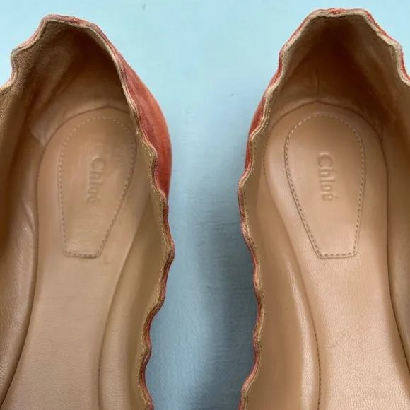 Chloe Lauren Scalloped Ballet Flats
