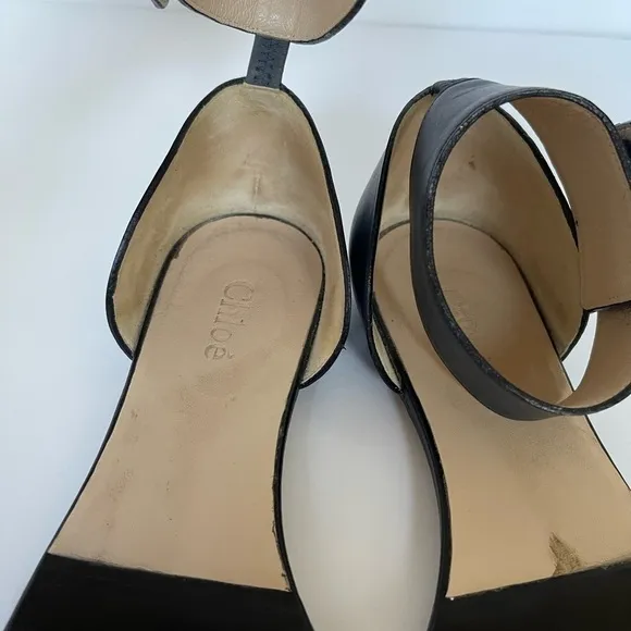 Chloe Two Tone Flat Leather Sandals